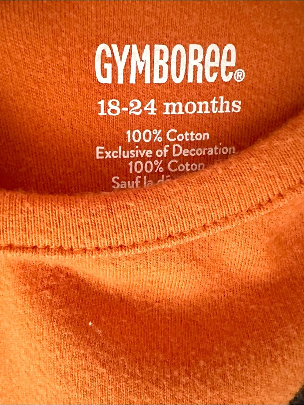 Gymboree Orange Pumpkin Face Long-Sleeve Bodysuit